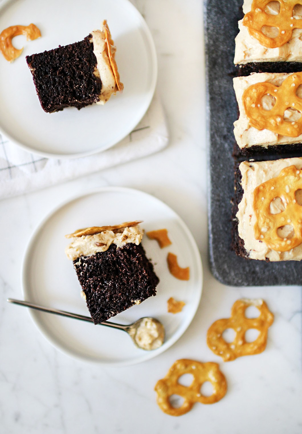 Brownies aux bretzels et caramel au beurre salé - Côté cuisine - Le  Comptoir Irlandais